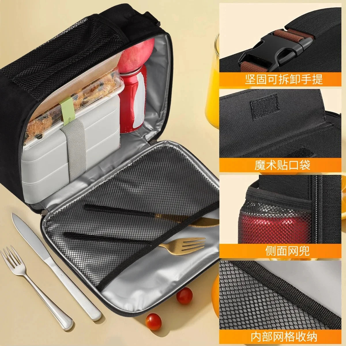 Insulated Lunch Box Bag Thermal Food Storage Picnic Cooler for Adults Kids