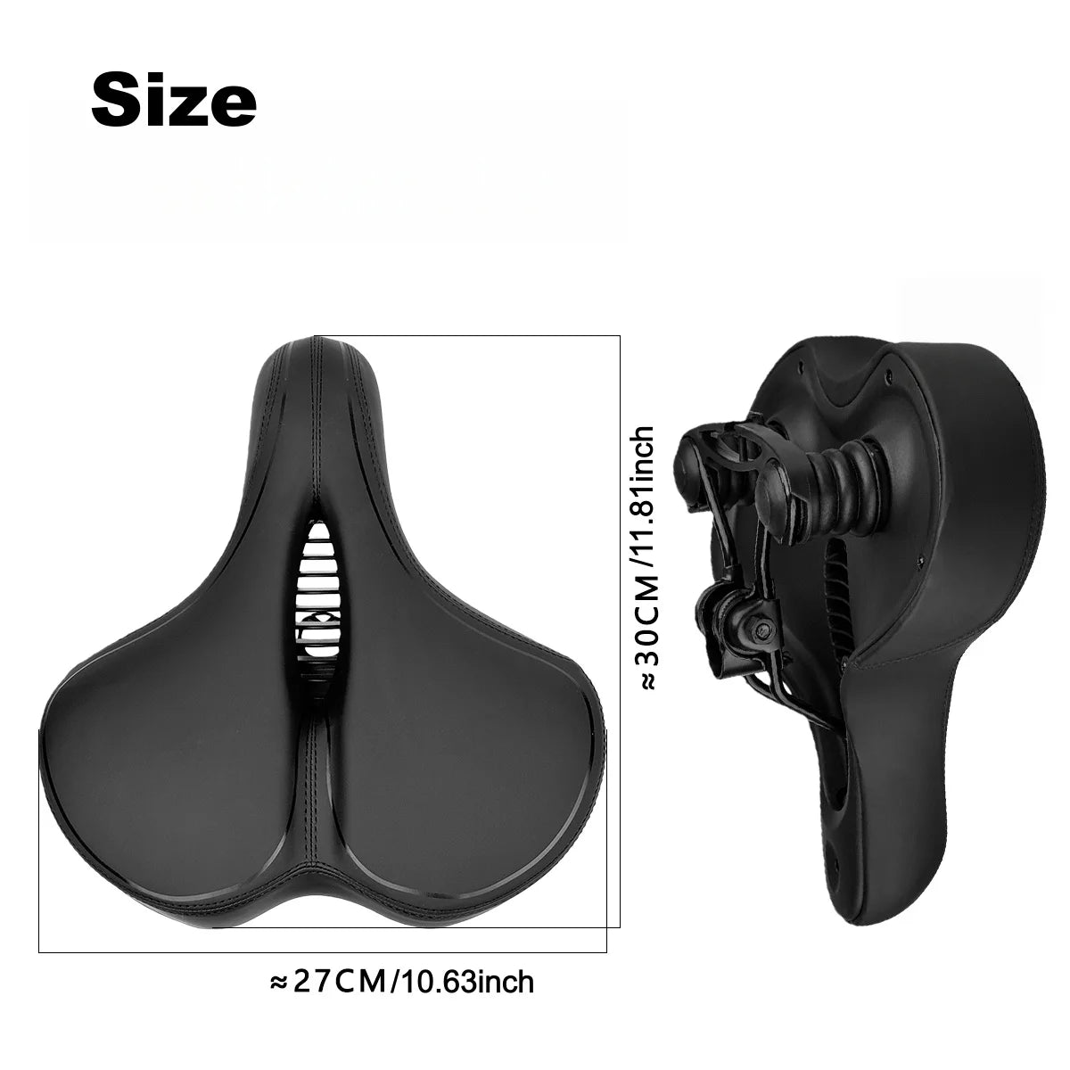 Comfort Wide Bicycle Seat Replacement Bike Saddle for Men Women Indoor Outdoor