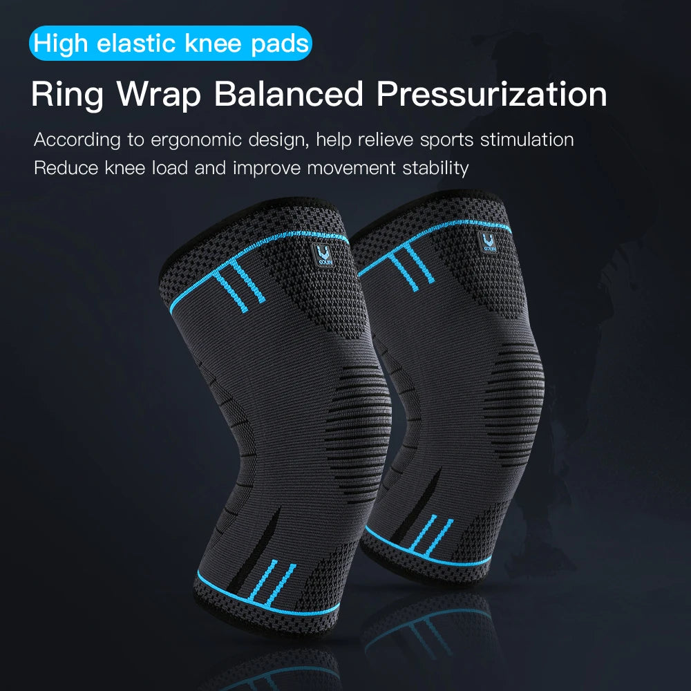 Compression Knee Brace Sleeve Elastic Support Pad for Gym Running Basketball