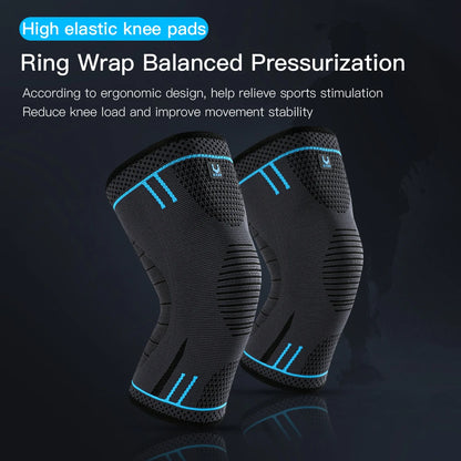 Compression Knee Brace Sleeve Elastic Support Pad for Gym Running Basketball