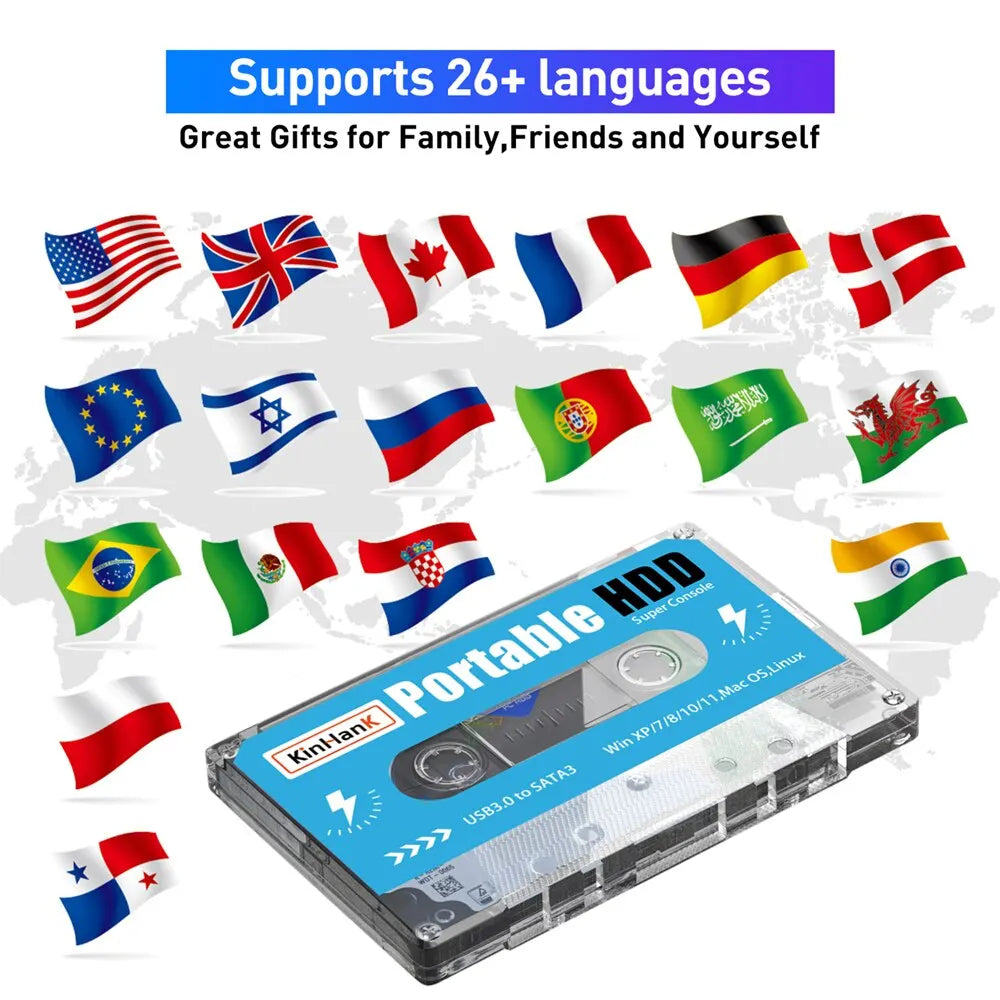 KINHANK Super Console 500G Gaming HDD 100000 Video Games 70 Emulators For DC/MAME/SS/NAOMI/PS2/PS1 Plug and Play Batocera OS-EXPROTAS