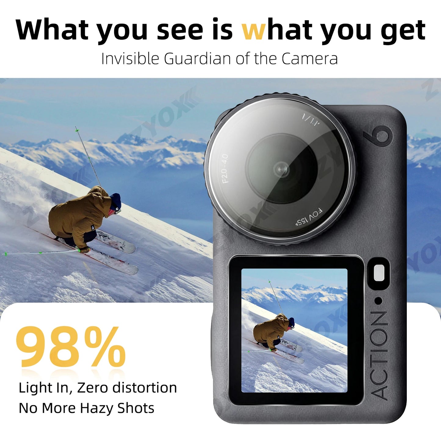 Tempered Glass Protector for DJI Osmo Action 6 5 Pro Screen Lens Accessories