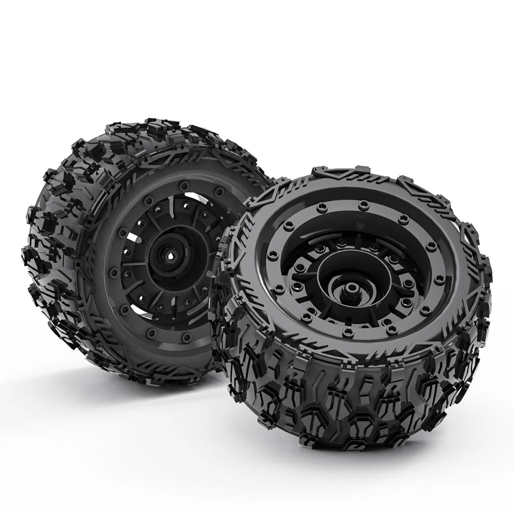 ZD Racing 4pcs 1/16 RC Monster Truck Tires 84mm Rubber 12mm Hex for SCY 16101/16102 PRO