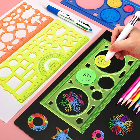 Geometry Spirograph Drawing Stencils Art Templates Creative Kids Educational Toy