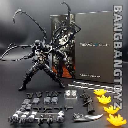 Agent Venom Revoltech Amazing Yamaguchi Anime Figures Venom Figurine Eugene Thompson Model PVC Model Collection Statue Toy Gifts-EXPROTAS