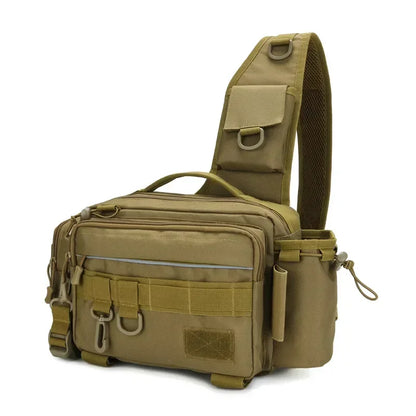 Fishing Rod Bag with Shoulder Strap Folding Tackle Storage Case Outdoor