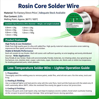 Easy Melt Solder 20g 50g 100g Low Temp Welding Rods Silver Wire Universal