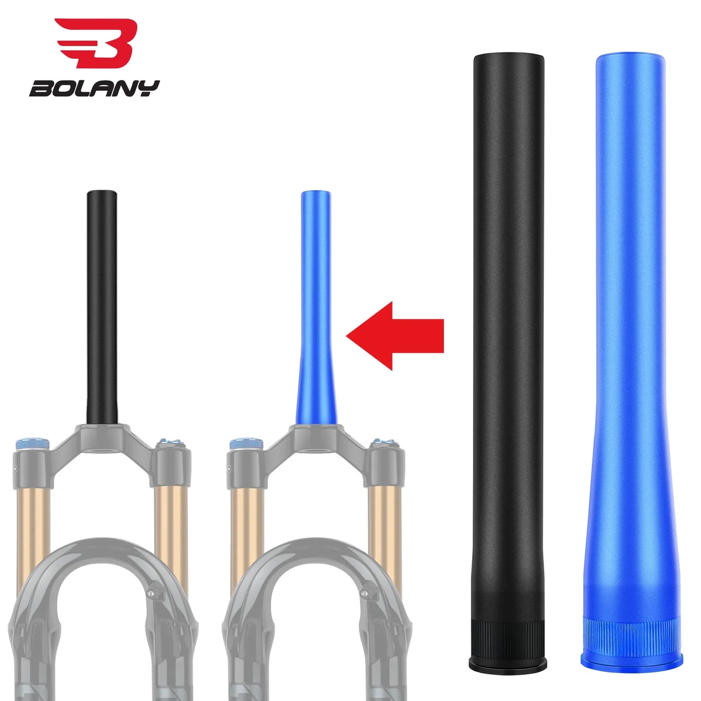 BOLANY Air Front Suspension Fork MTB Aluminum Straight/Tapered Steerer - EXPROTAS