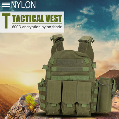 Tactical Nylon MOLLE Vest Combat Body Armor Airsoft Military Camo Hunting