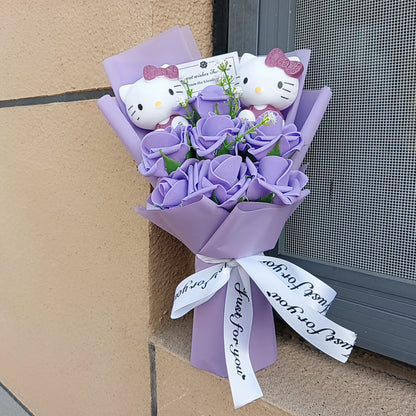 Pooh Bear Bouquet Plush Doll for Wedding Graduation Birthday Christmas
