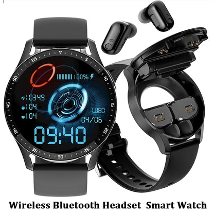 X7 Smartwatch with TWS Earbuds Bluetooth Heart Rate Blood Pressure Fitness Watch
