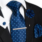 Men's Plaid Tie Clip Set with Pocket Square Cufflinks Wedding Accessories