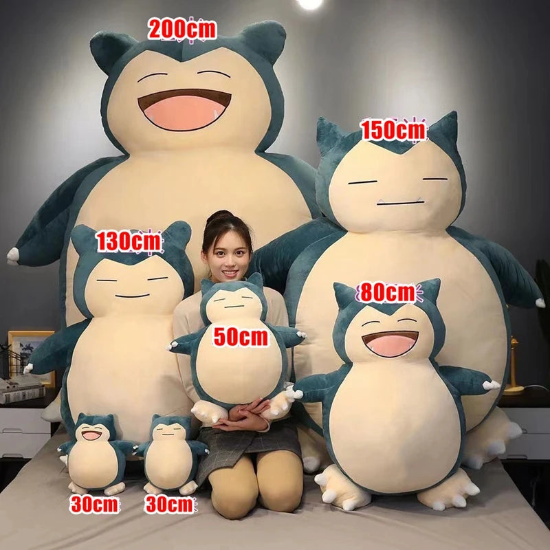 200/150cm Giant Snorlax Plush Pokemon Plush Toys Kawaii Soft Snorlax Leather Shell Plushie NO Filling Pillow Gifts for Children-EXPROTAS