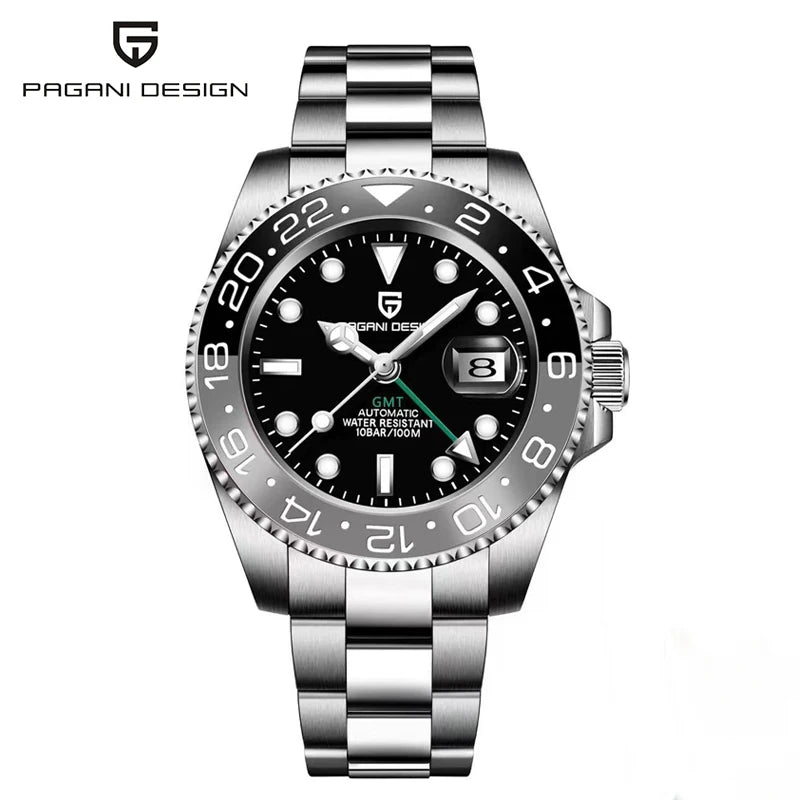 PAGANI Design PD-1662 GMT Automatic Men’s Watch Sapphire Stainless Steel 100M Waterproof