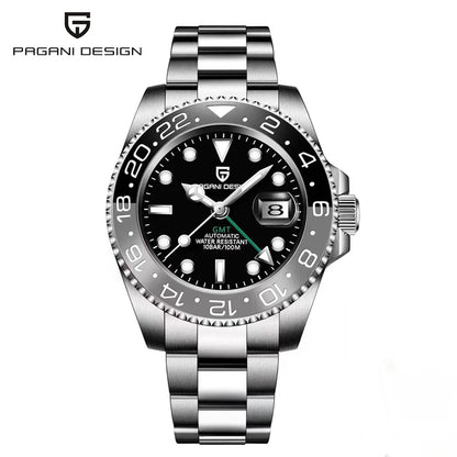 PAGANI Design PD-1662 GMT Automatic Men’s Watch Sapphire Stainless Steel 100M Waterproof