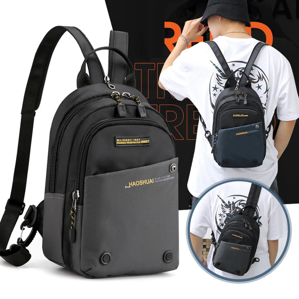 Men's Chest Bag Sling Backpack Travel Outdoor Small Cross Body Bags
