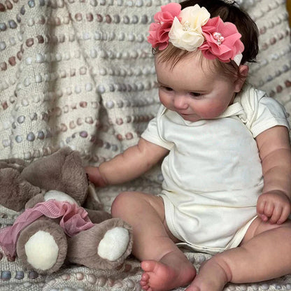 50CM Full Vinyl Body Girl Waterproof Reborn Doll Maddie Hand-Detailed Painted with Visible Veins Lifelike 3D Skin Tone Toy Gift-EXPROTAS