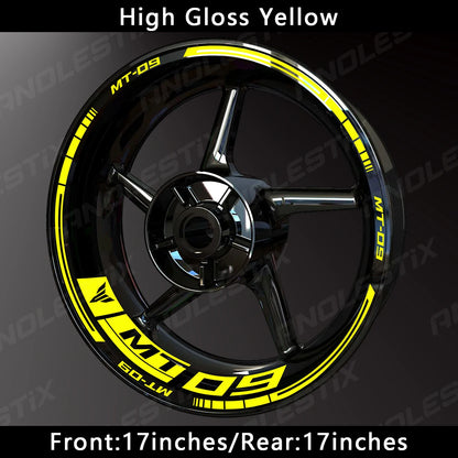 Reflective Motorcycle Wheel Sticker Hub Decal Rim Stripe Tape for YAMAHA MT-09