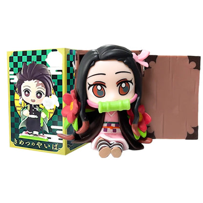 Demon Slayer Blind Box Figure Tanjiro Nezuko Anime PVC Collectible Toy