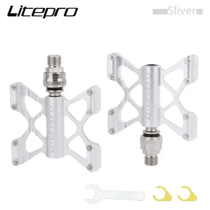 Litepro K5 Quick Release Folding Pedals Aluminum Ultralight Sealed Bearings - EXPROTAS