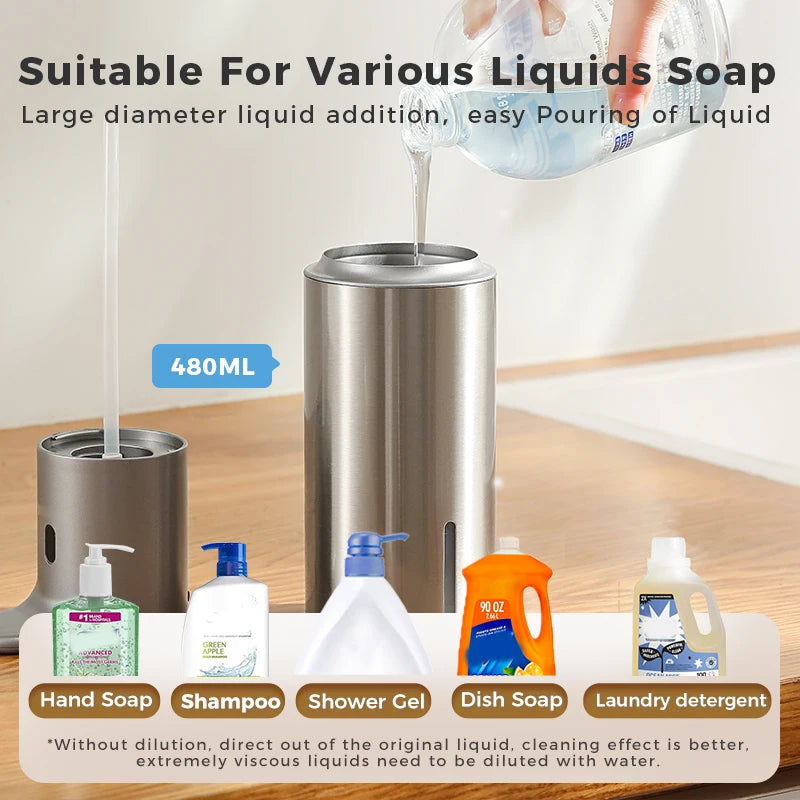 Automatic Sensor Soap Dispenser 480ml Touchless Electric Hand Sanitizer