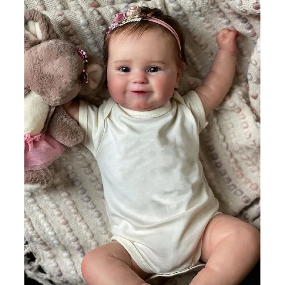 Maddie Whole Silicone Vinyl Doll 20 Inch Girl Painted Newborn Baby Doll With Rooted Hair For Kid's Christmas Gift Muñecas Reborn-EXPROTAS