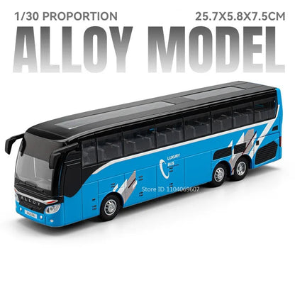 1:30 Sound Light Double Decker Bus Alloy Diecast Model for Kids Gifts