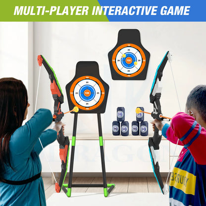 Bow And Arrows For Children Kids Archery Bow Practice Recurve Bow Outdoor Sports Game Hunting Shooting Toy Boys Gift Bow Kit Set-EXPROTAS
