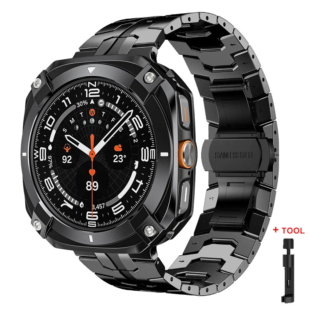 Watch Strap for Samsung Galaxy Ultra 47mm Metal Band Case Luxury