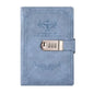 A5 Retro Password Book with Lock 200 Pages Diary Notepad Journal Ledger