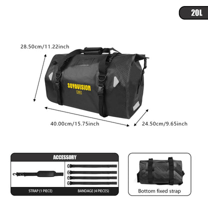 Motorcycle Waterproof TailBag Travel Outdoor Dry Luggage Roll Pack Bag 20/66/100L Motorbike Luggage Backpack Motorcycle Seat Bag