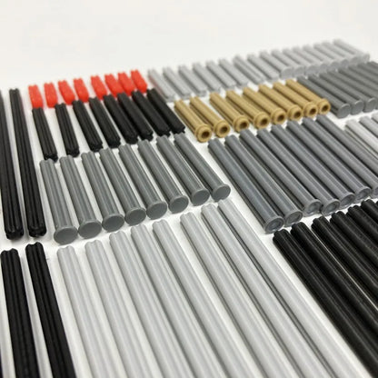 120PCS MOC Technology Blocks Plastic Axle Sticks Compatible with Various Models