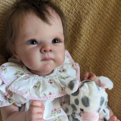 50cm Bettie Reborn Baby Doll Rooted Hair Soft Cloth Body Painted Veins Bebe