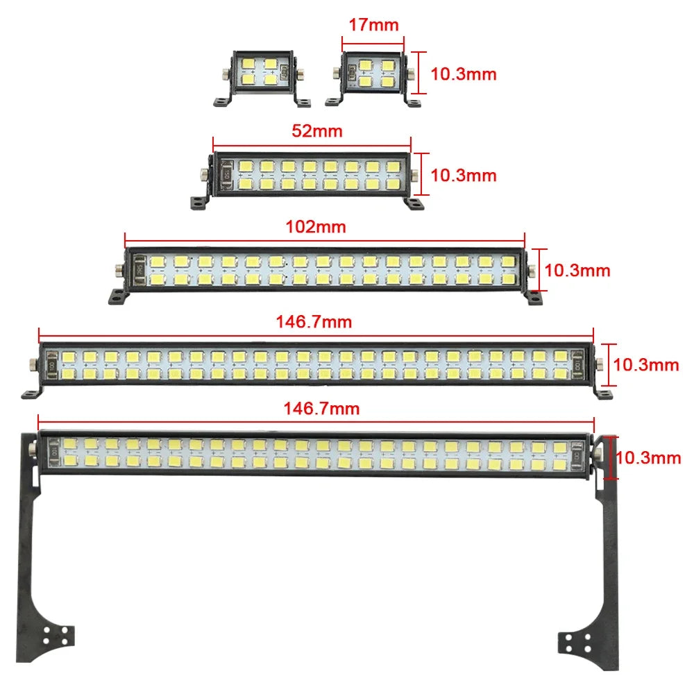 4/6 LED RC Crawler Roof Light Bar Search Lamp 1/10 TRX4 TRX6 SCX10 D90