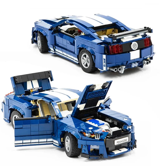 NEW Creative Expert MOC 10265 Mustangs Shelby GT500 Super Sports Cars Mustangs Building Blocks Set Fords Model DIY Bricks Toys-EXPROTAS
