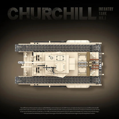 WW2 British Churchill Infantry Tank Building Blocks Military Brick Toy Set