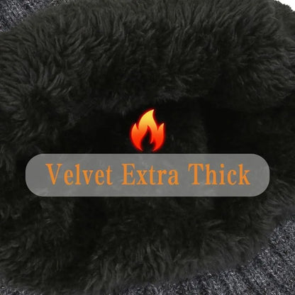 Men's Winter Knitted Hat Ear Protection Plush Warmth Earmuff Outdoor Cap