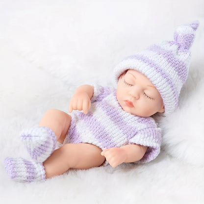 Mini 7 Inch Reborn Doll 19cm Realistic Baby Girl Sleeping Toy