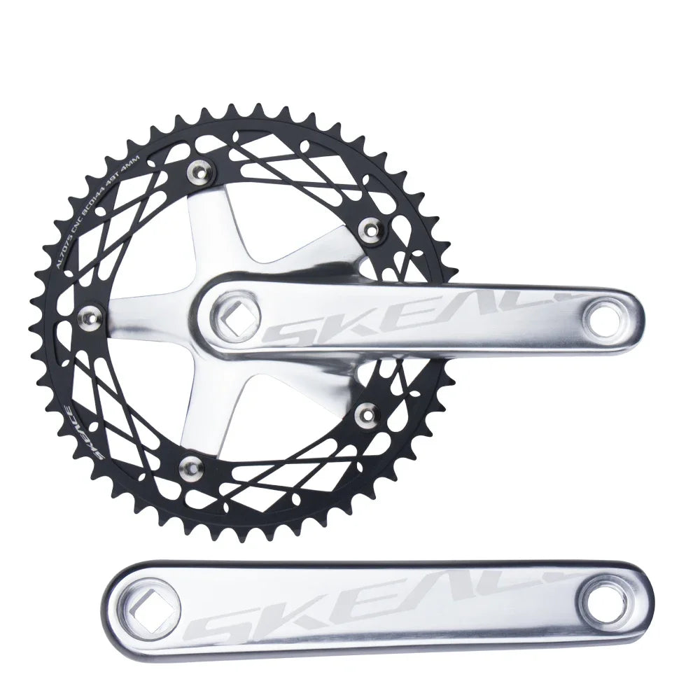 SKEACE 144BCD Single Speed Crankset 165mm 49T Square Taper MTB Bike
