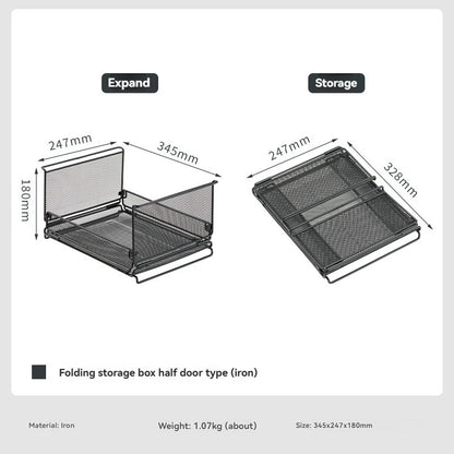 CAMPINGMOON CK-23BK Folding Storage Net Cage Box Shelf for Camping/Home