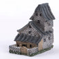 1PCS Mini House Model Resin Ornament for Garden Landscaping Decor