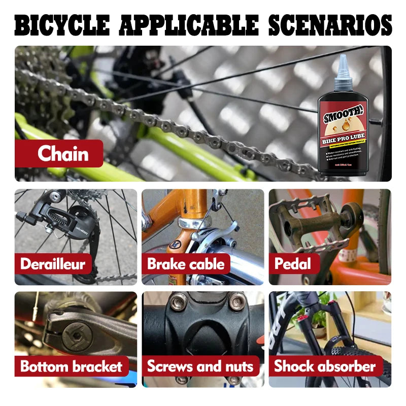 125ml Bicycle Chain Lubricant MTB Road Bike Lube Oil Drivetrain Maintenance