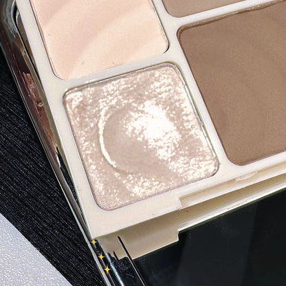 Highlighter Contour Bronzer Palette Makeup 4 Colors Matte Powder Face