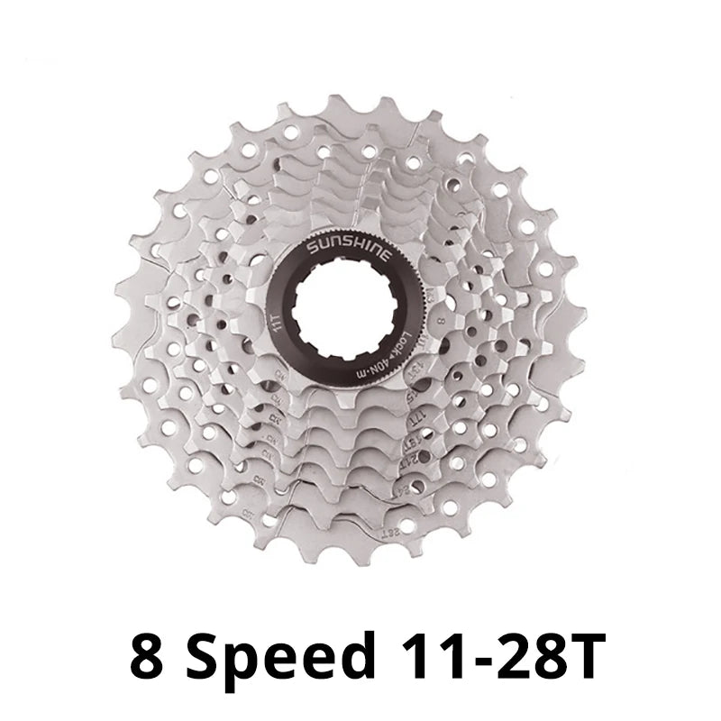SUNSHINE 8-Speed HG Cassette 11-25T to 11-42T for HG Freehub