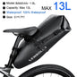 Bicycle Saddle Bag Waterproof 10L 13L Large Capacity Bike Tail Pannier