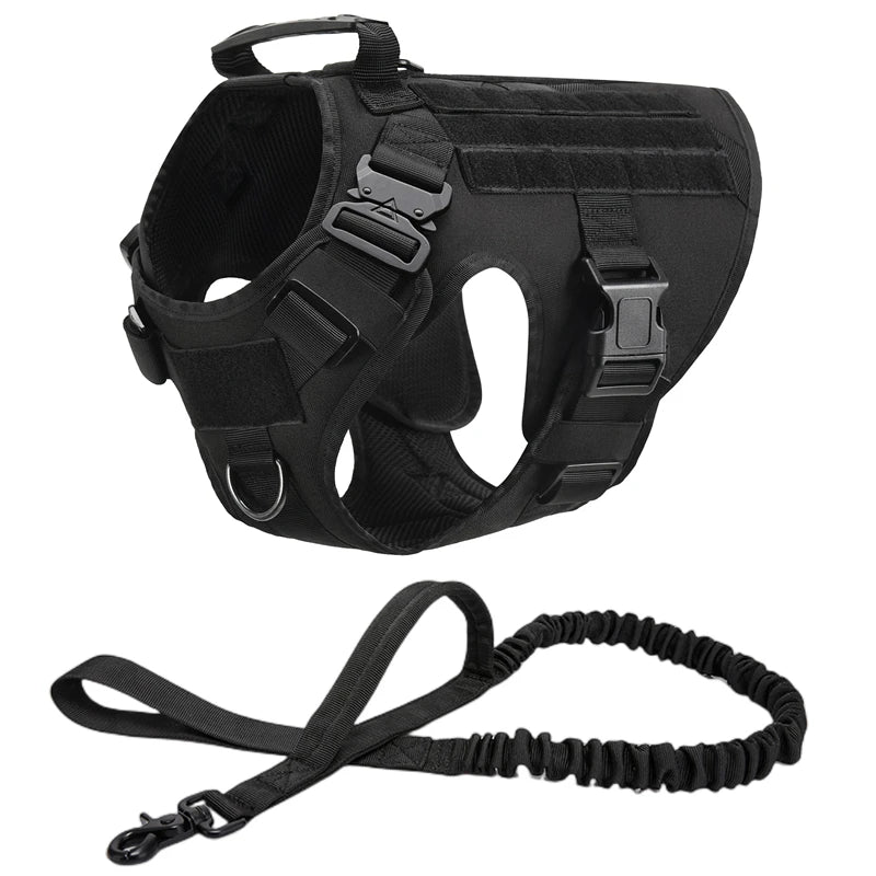 Tactical Military Vest Dog Harness & Leash Set for German Shepherds All Breeds