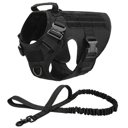 Tactical Military Vest Dog Harness & Leash Set for German Shepherds All Breeds