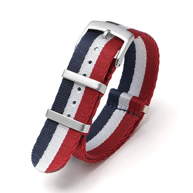 Nylon Watch Strap 24mm for Omega Seiko Mens Canvas Sport Band