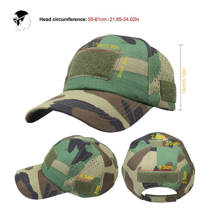 Men's Camouflage Baseball Cap Tactical Breathable Outdoor Hiking Fishing Hat