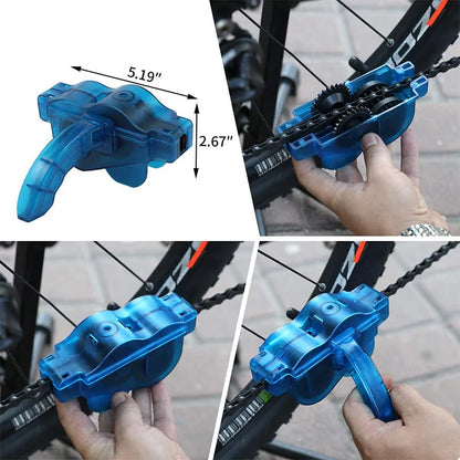 Portable Bike Chain Cleaner Kit Brush Scrubber Tool for MTB Road Cycling